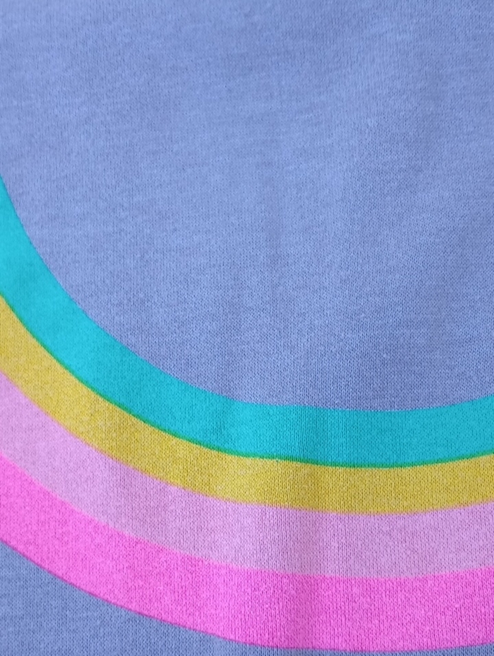 NATURAL LIFE Gray Crewneck Sweatshirt with Daisies & Neon Rainbow - Picture 13 of 15